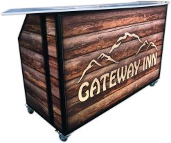 62" Portable Bar w/ Wood 2 Background 62" Portable Bar w/ Wood 2 Background