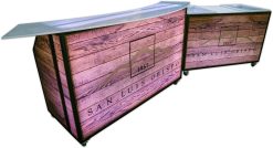 Portable Bar Bar w/ Wood Graphic Portable Bar Bar w/ Wood Graphic
