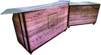 Bar portatif Bar avec graphique en bois