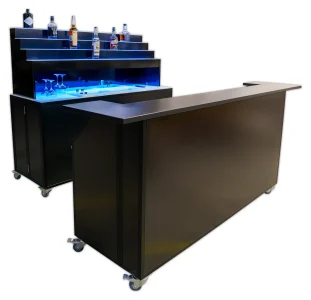 Signature 77 Portable Bar with 72 Back Bar and Raised LED Liquor Display