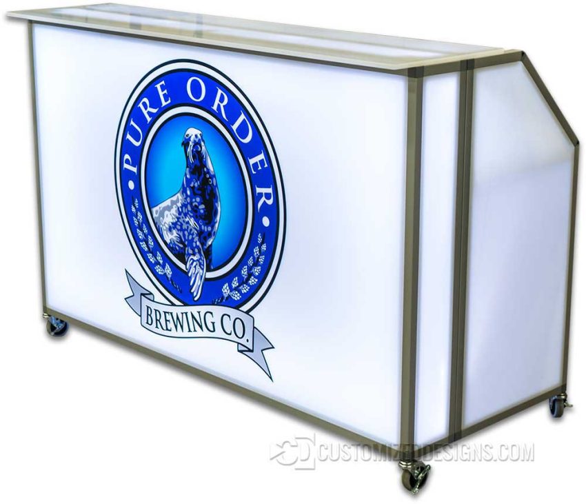 Barra portátil de 62" con tapa cuadrada Barra portátil de 62" con tapa cuadrada