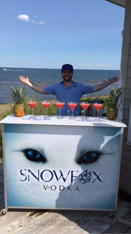 48" Portable Bar for Snowfox Vodka