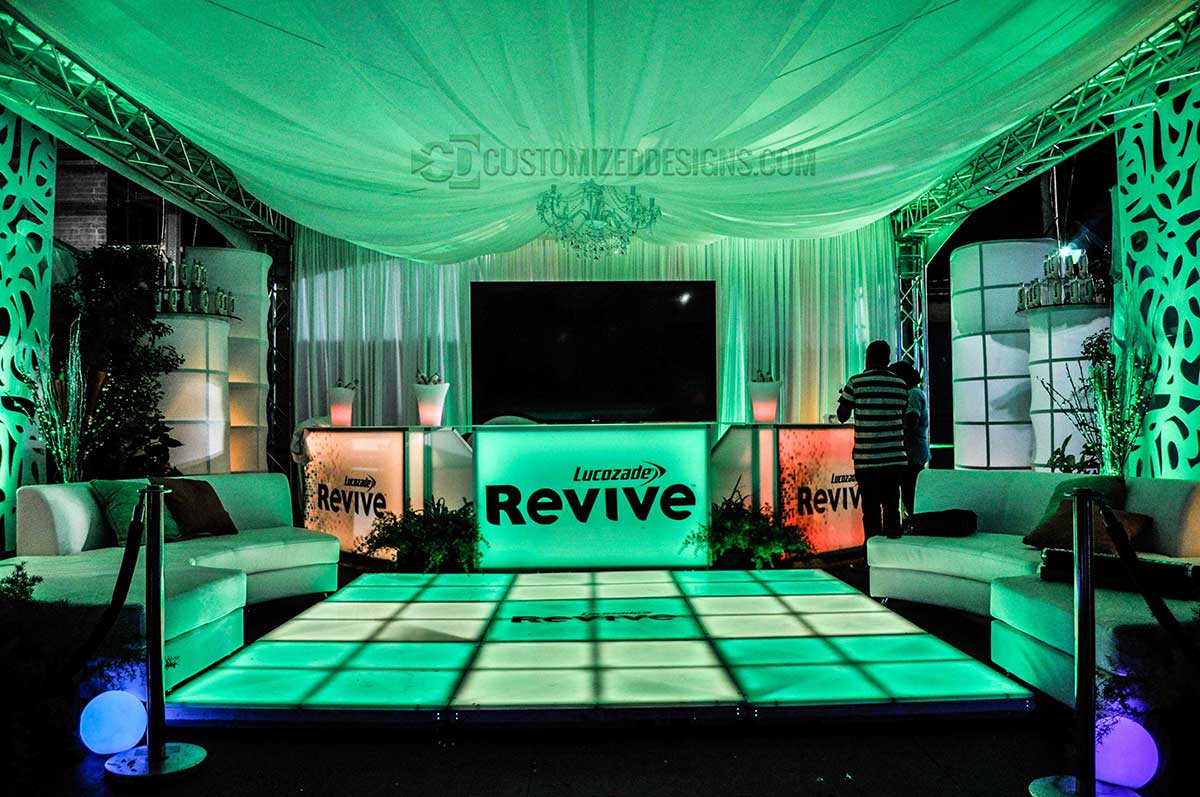 Lighted Portable Bar for Events
