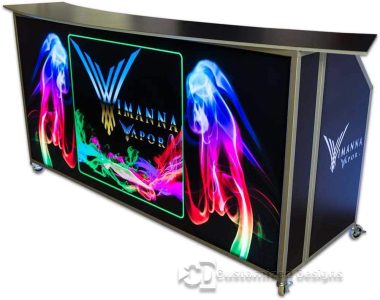 77 Portable Folding Bar With Custom Vape Graphics
