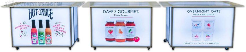 LED照明付きプロモテーブル - ポータブルトレードショーテーブル LED照明付きプロモテーブル - ポータブルトレードショーテーブル