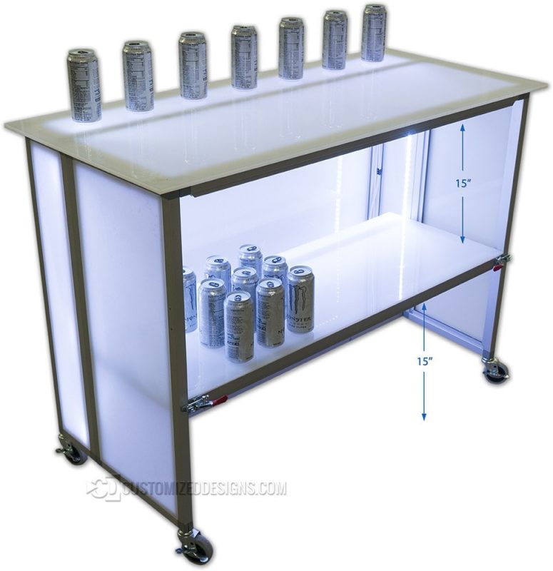 LED Lighted Promo Table - Portable Trade Show Table